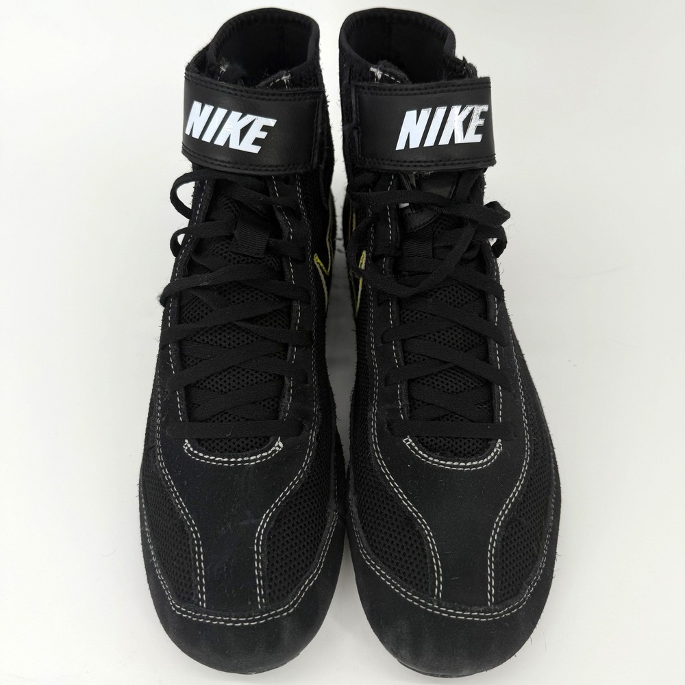 Nike Speedsweep VII Black Neon Yellow Wrestling Shoes Mens 11 Suede 366683-001‎ - Picture 2 of 7